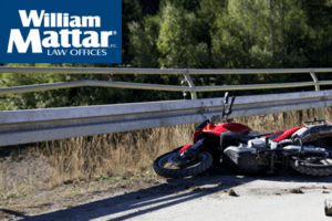 motorcycle vs guardrail accident