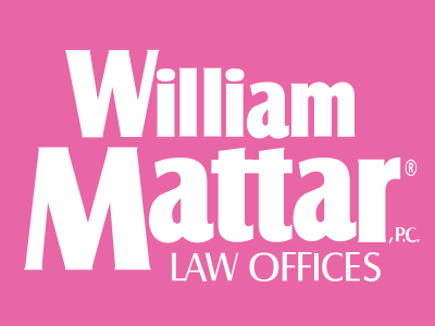 Pink William Mattar logo for breast cancer awareness
