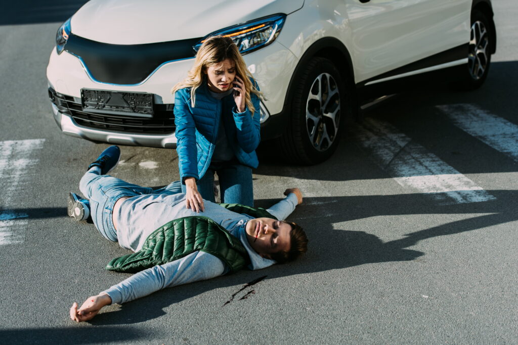 Pedestrian Hit by a Car in New York